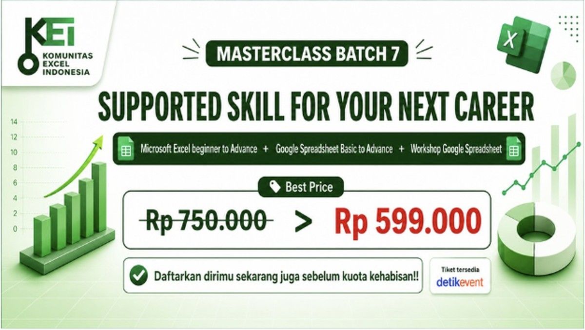 KEI Learning Buka Masterclass Excel dan Google Spreadsheet Batch 7