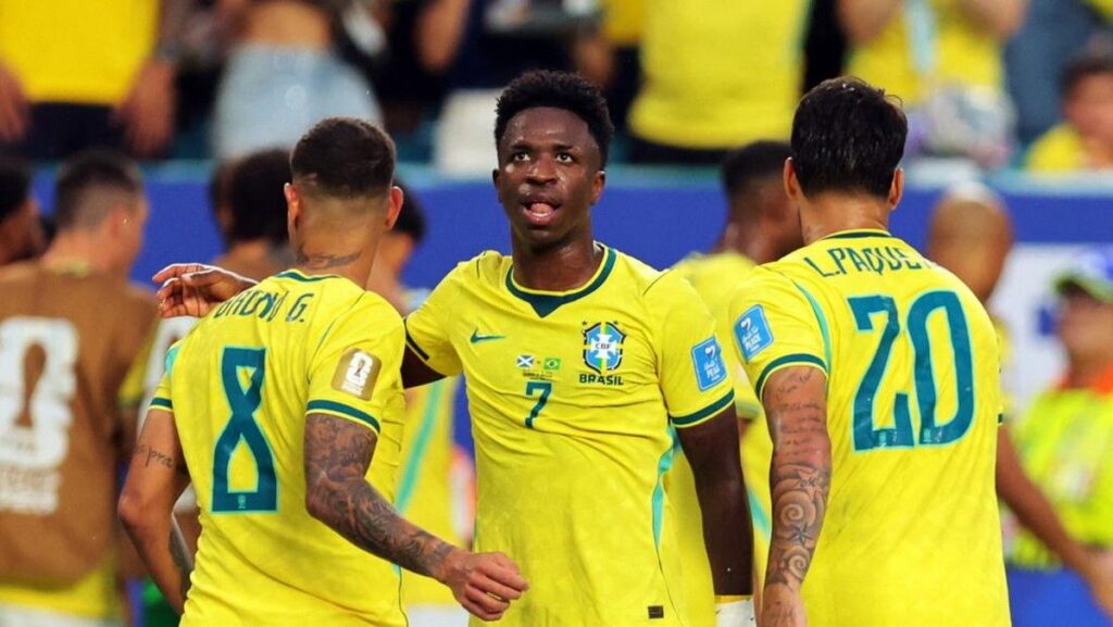 Vinicius Junior Cetak Dua Gol dan Bawa Brasil Tekuk Skotlandia 3-0