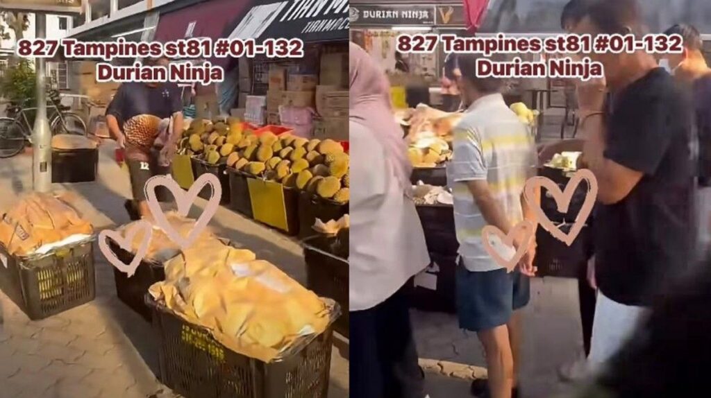 Kios Buah di Singapura Bagikan Satu Ton Durian Gratis
