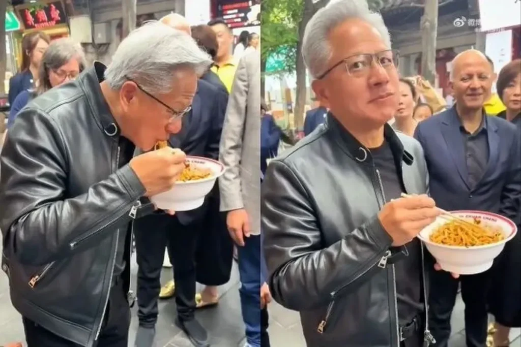 Kunjungan CEO Nvidia Picu Antrean Panjang di Warung Mie Beijing