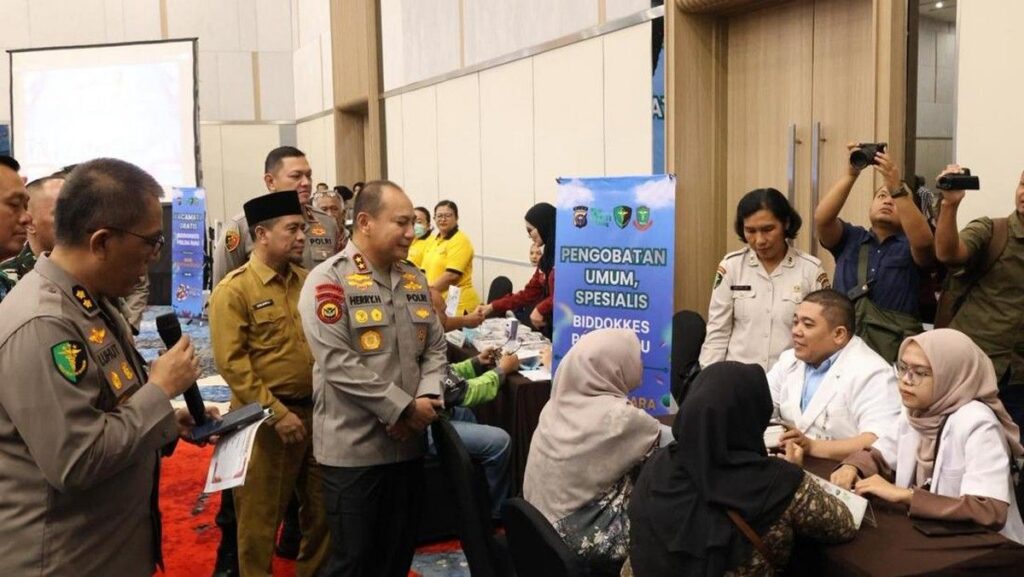 Polda Riau Gelar Bakti Kesehatan Gratis Sambut Hari Bhayangkara