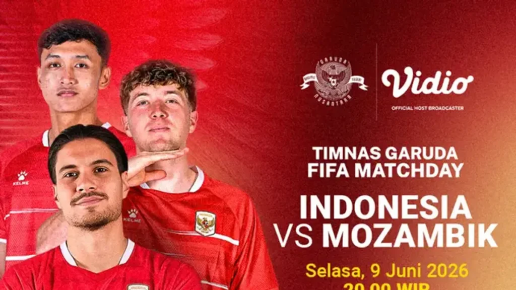 Jadwal Siaran Langsung Indonesia vs Mozambik 9 Juni 2026