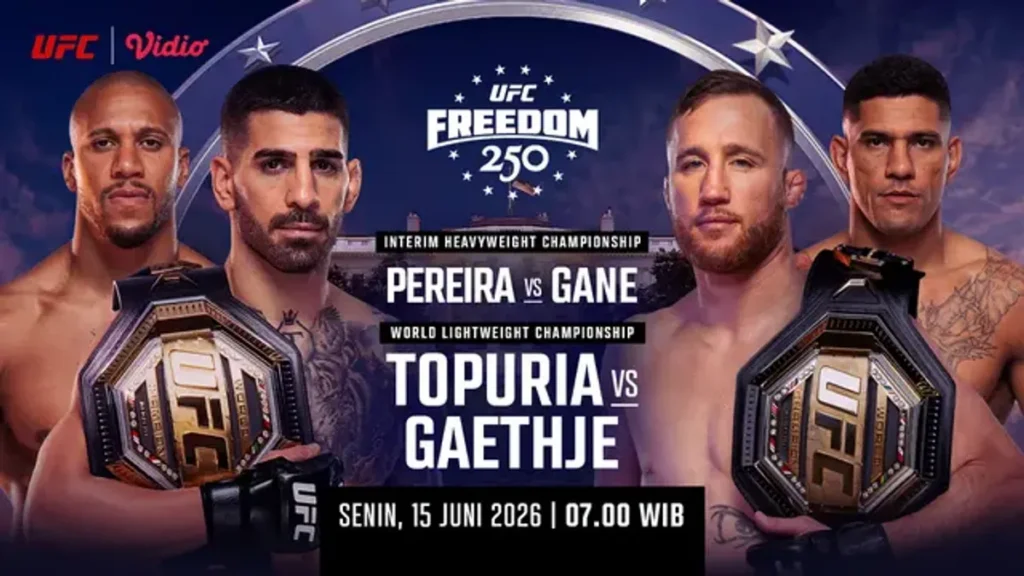Jadwal Siaran Langsung UFC Freedom Night 250 di Gedung Putih 15 Juni 2026