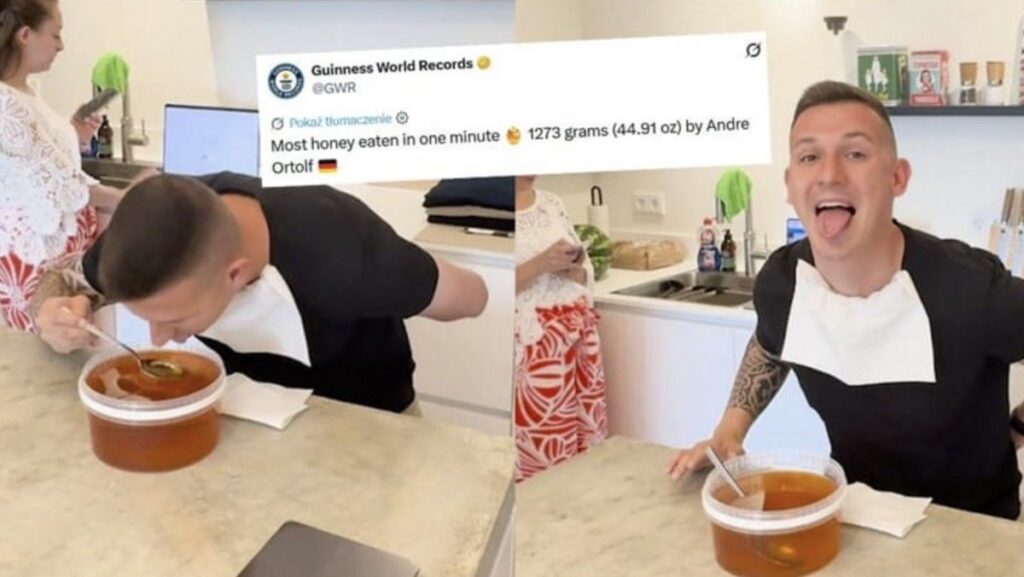 Andre Ortolf Pecahkan Rekor Dunia Usai Habiskan 1 Kilogram Madu dalam Semenit