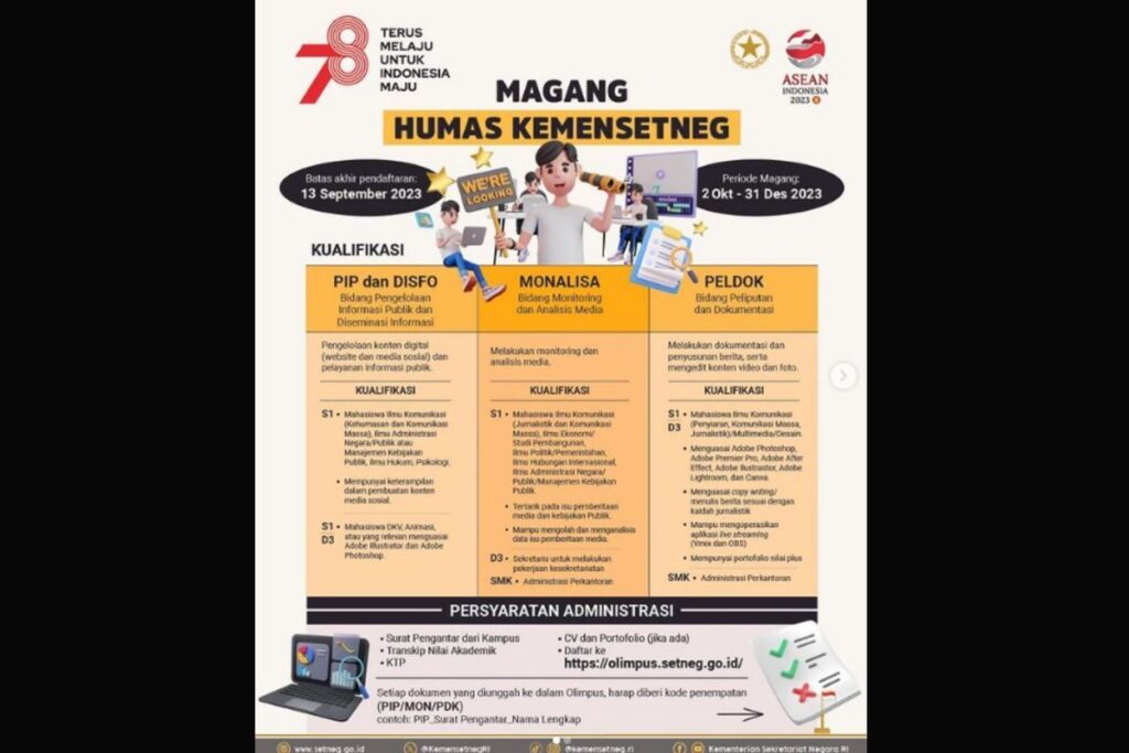 Lembaga Sensor Film Buka Lowongan Magang bagi Mahasiswa S1
