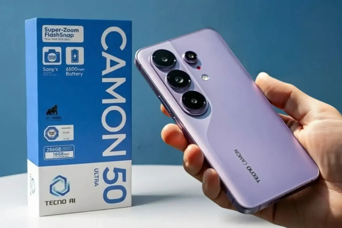 TECNO Camon 50 Slim Meluncur dengan Desain Tipis dan Fitur AI Mood Light