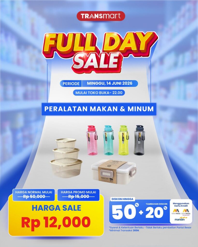 Transmart Gelar Full Day Sale 14 Juni 2026 Tebar Diskon Peralatan Makan