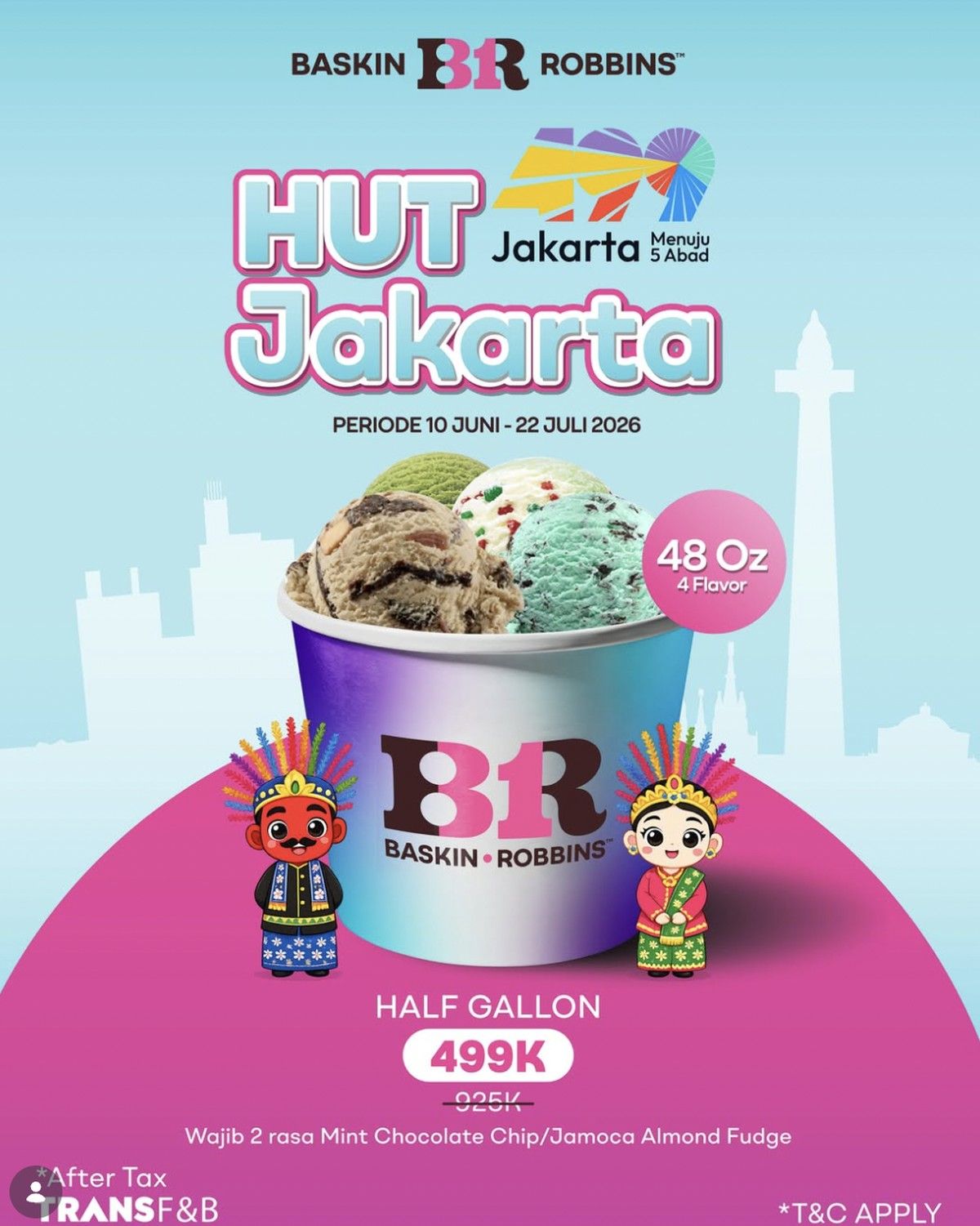 Baskin Robbins Berikan Promo Es Krim Spesial HUT Jakarta ke-499