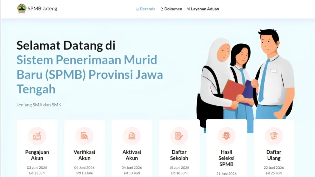 Pemprov Jateng Membuka Pembuatan Akun Jalur Daring SPMB 2026