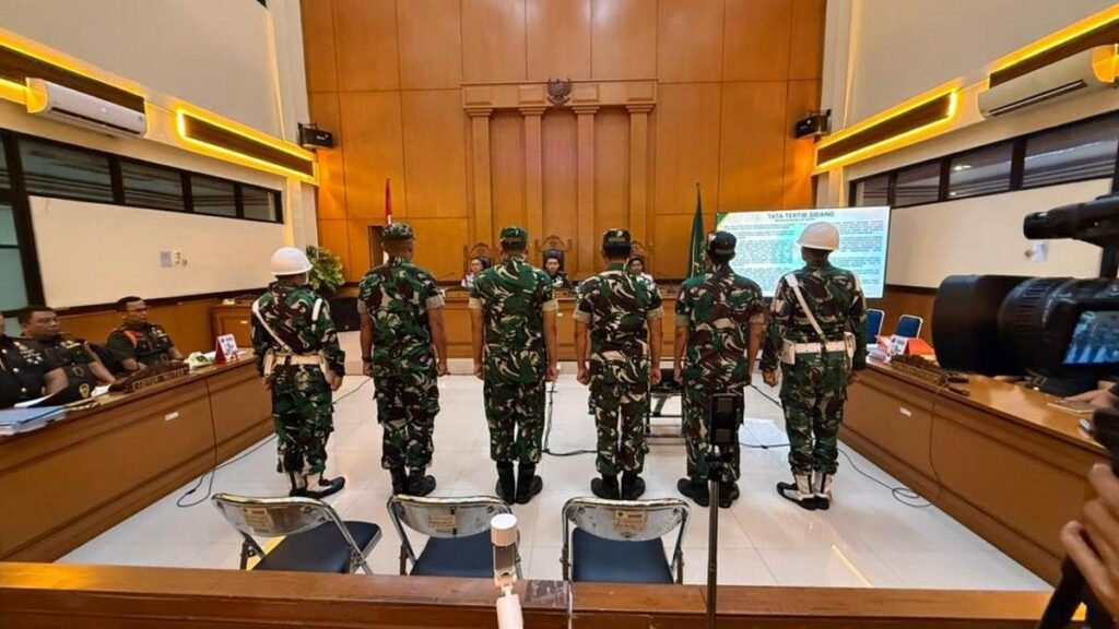 Oditur Tuntut Empat Prajurit TNI Kasus Penyiraman Air Keras Penjara
