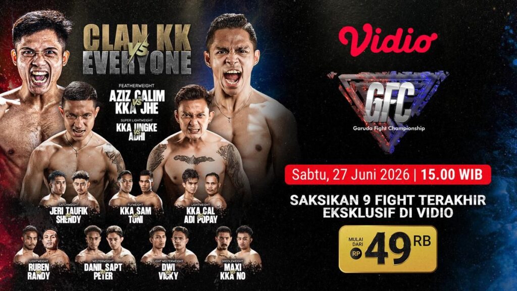 Vidio Menyiarkan GFC Series 2 pada 27 Juni 2026