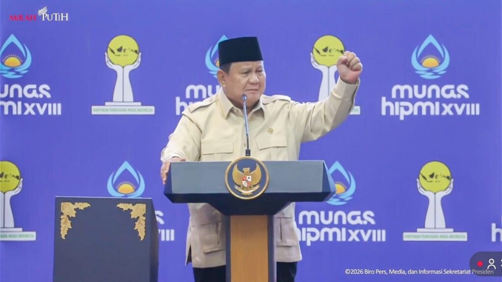 Presiden Prabowo Subianto Membuka Munas HIPMI XVIII di Lampung