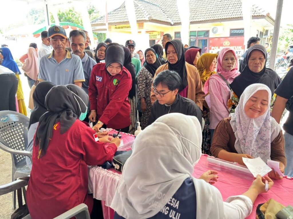 Polres OKU Gelar Bakti Kesehatan Gratis Sambut Hari Bhayangkara Ke-80