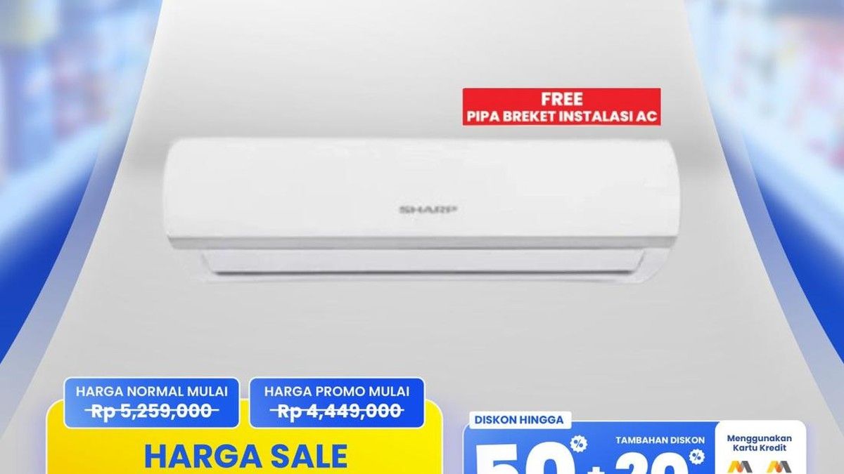Transmart Gelar Full Day Sale Diskon AC Split Sharp 1 PK
