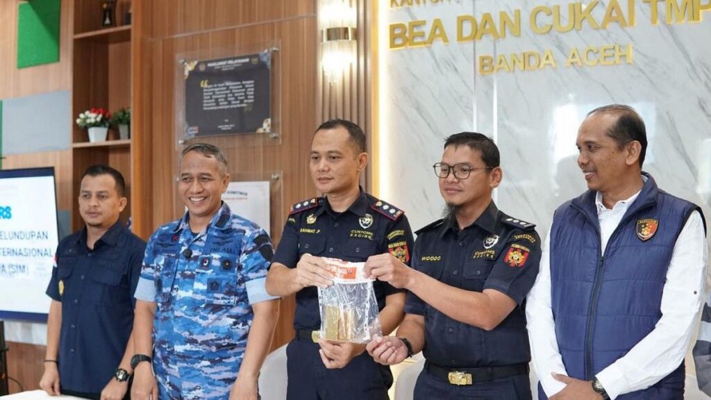 Bea Cukai Banda Aceh Gagalkan Penyelundupan Emas Batangan ke Malaysia