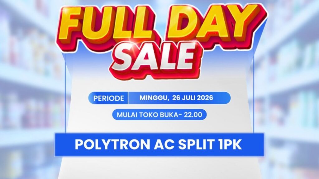 Diskon AC Split Polytron 1 PK di Transmart Full Day Sale 19 Juli 2026