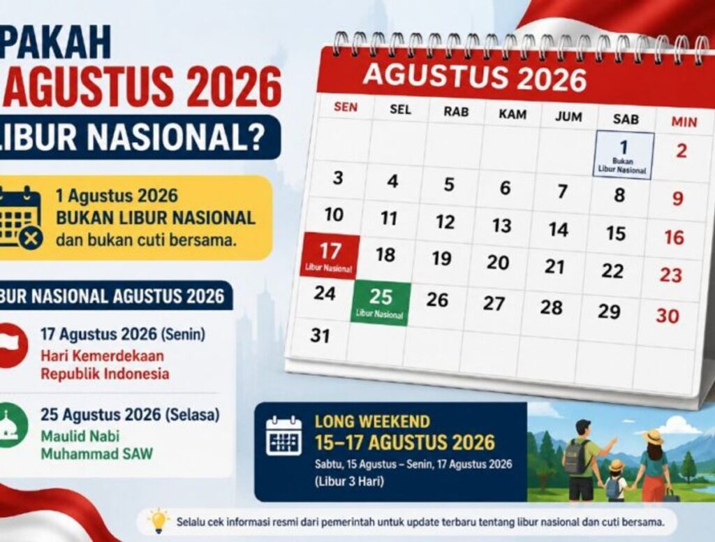 Pemerintah Tetapkan 1 Agustus 2026 Bukan Hari Libur Nasional