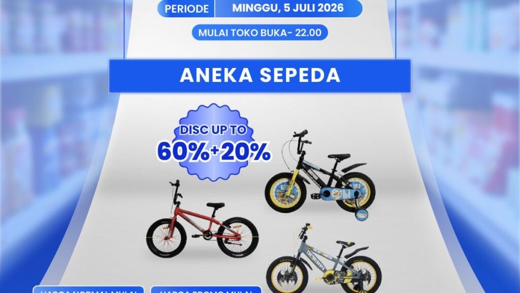 Transmart Gelar Full Day Sale 5 Juli 2026 Tawarkan Diskon Sepeda Besar