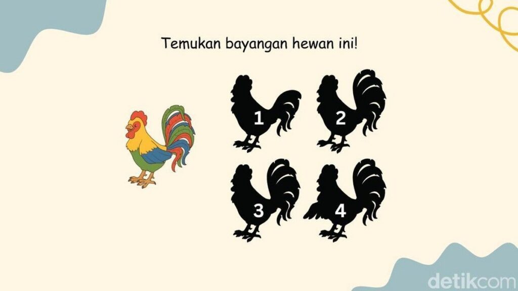 Uji Ketelitian Lewat Permainan Tebak Bayangan Gambar Hewan