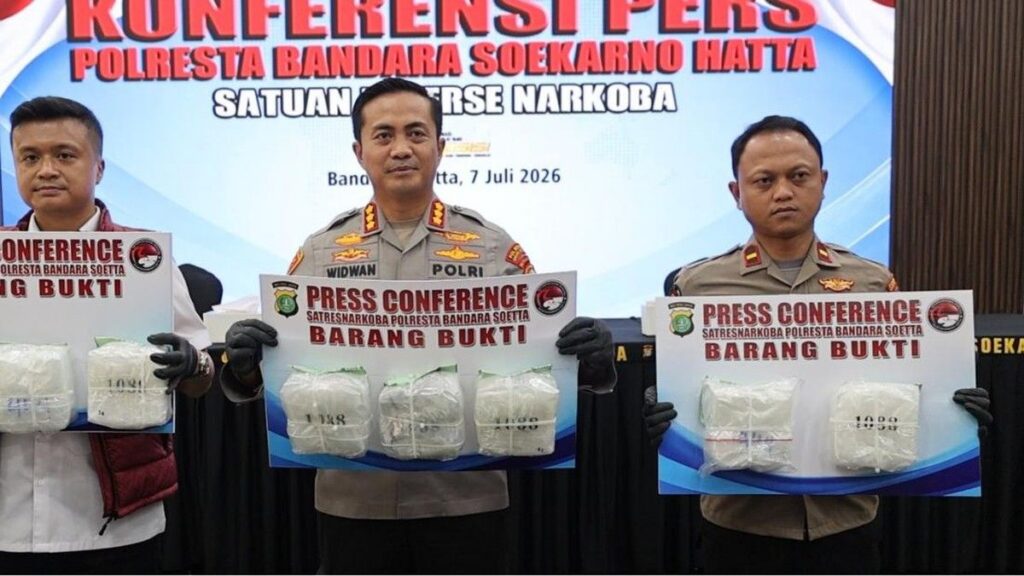 Polresta Bandara Soekarno-Hatta Tangkap Wanita Pembawa Sabu Rp 10 Miliar
