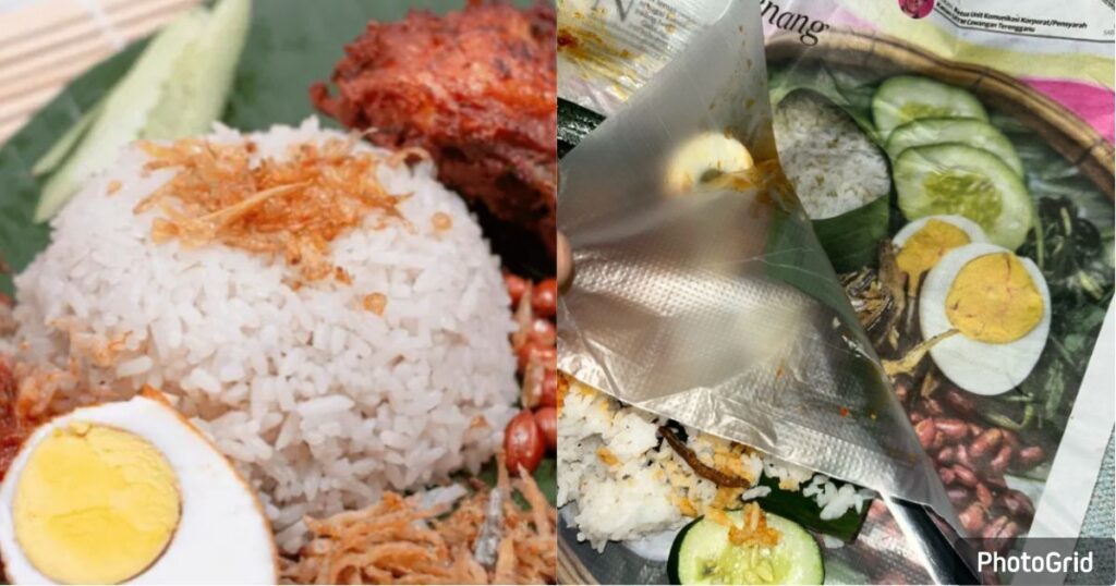 Pembeli Nasi Lemak Tertipu Gambar Telur dan Mentimun di Bungkus Koran