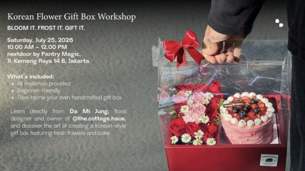 Kelas Merangkai Bunga Korean Flower Gift Box Hadir di Kemang