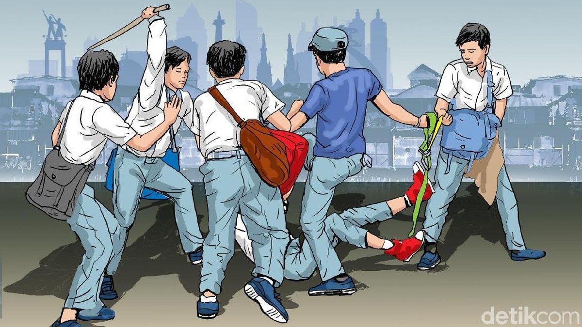 Polsek Metro Penjaringan Bubarkan Sekelompok Pelajar yang Hendak Tawuran di Jalan Gedong Panjang