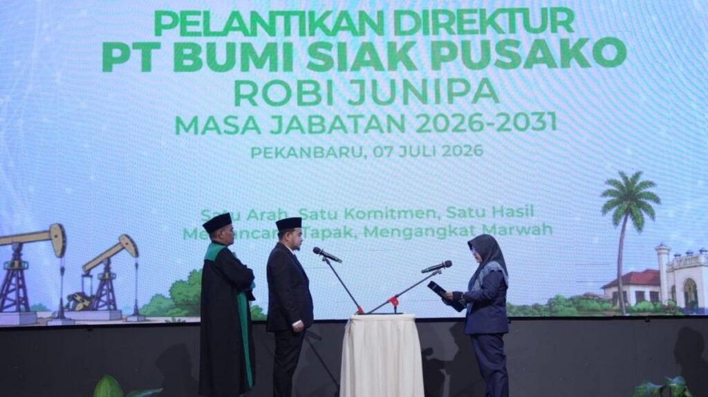 Bupati Siak Lantik Robi Junipa Jadi Direktur PT Bumi Siak Pusako