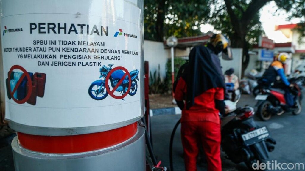 SPBU Pertamina Batasi Pengisian BBM Sepeda Motor Suzuki Thunder