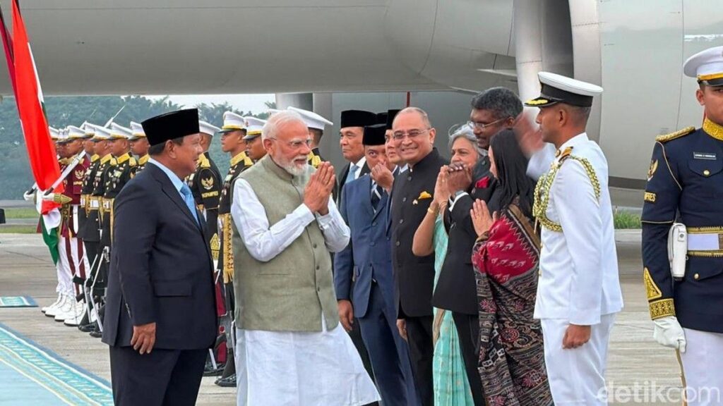 Presiden Prabowo Sambut PM India Narendra Modi di Lanud Halim Perdanakusuma