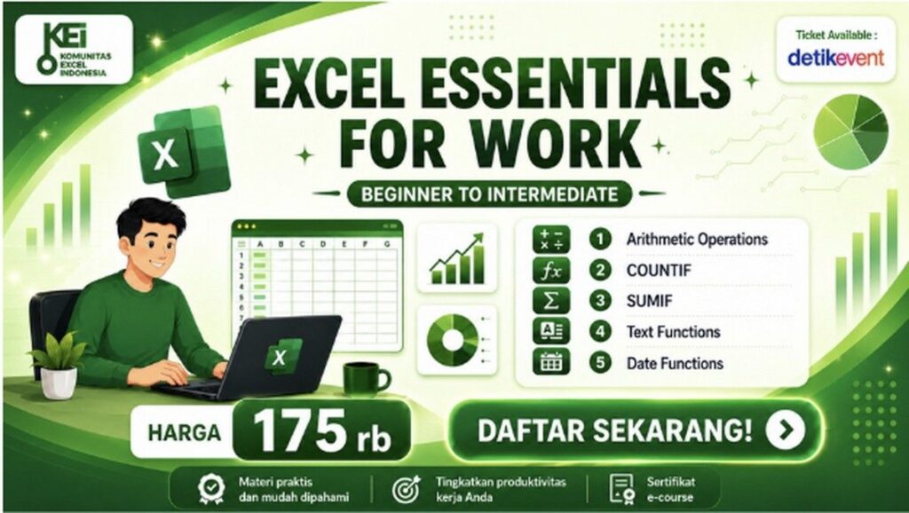 Kelas Rumus Excel SUMIF dan COUNTIF untuk Pekerjaan Kantoran