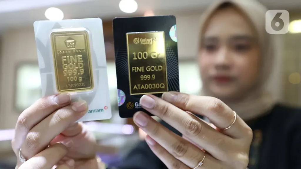 Harga Emas Dunia Melonjak Dorong Kenaikan Logam Mulia Antam