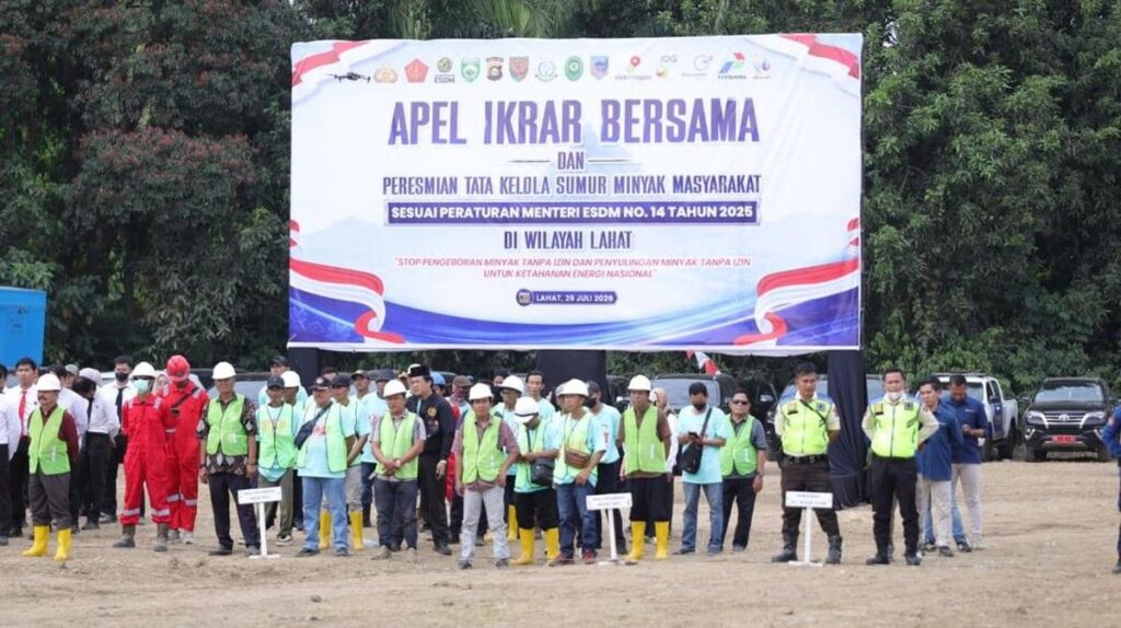 Polda Sumsel Resmikan Tata Kelola Sumur Minyak Masyarakat Lahat