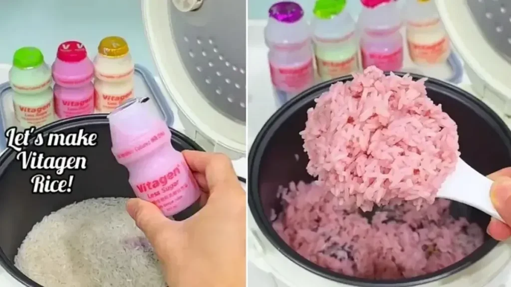 Konten Kreator Cal Memasak Nasi Menggunakan Minuman Probiotik
