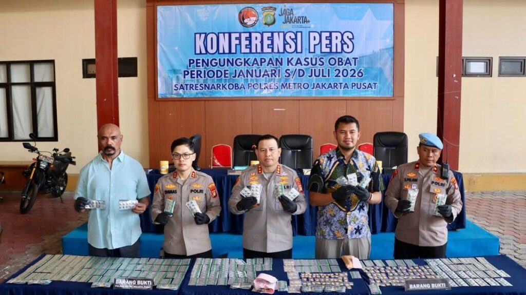 Polres Metro Jakarta Pusat Tangkap 92 Pengedar Obat Keras Ilegal
