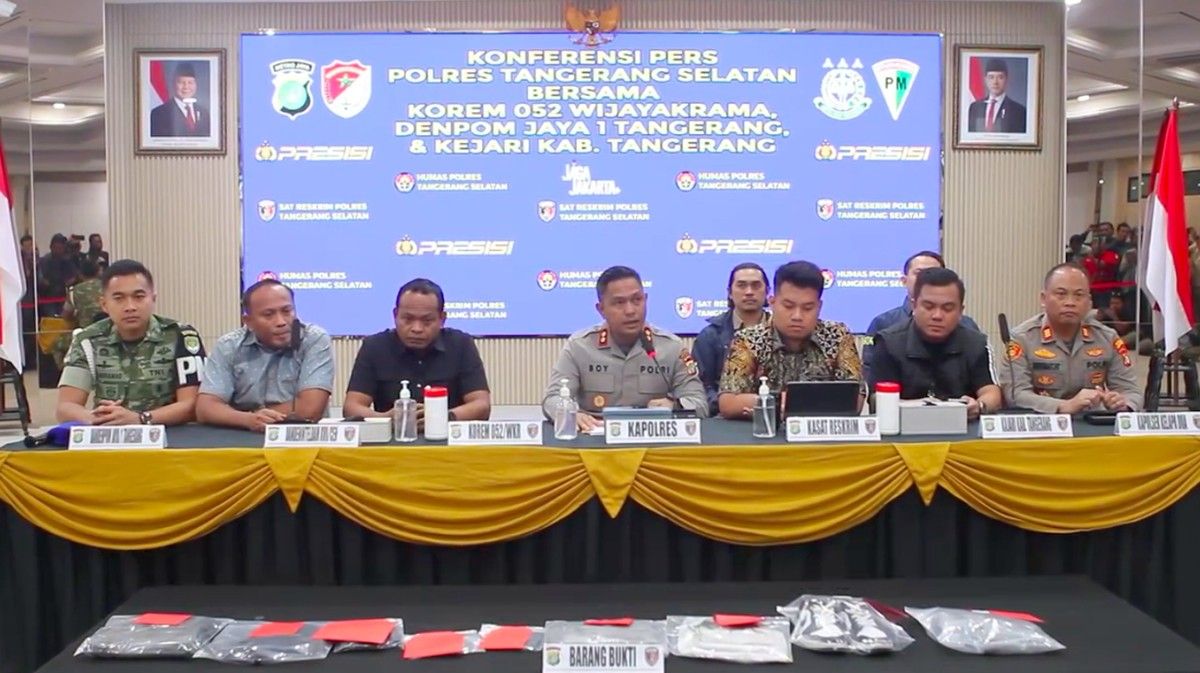 Polres Tangsel Tangkap Tujuh Tersangka Pengeroyokan Prada Arif