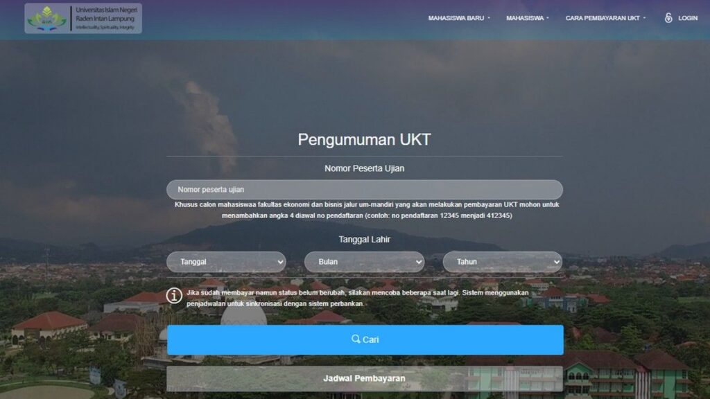 UIN Raden Intan Lampung Rilis UKT PMB 2026 Tanpa Biaya Uang Pangkal