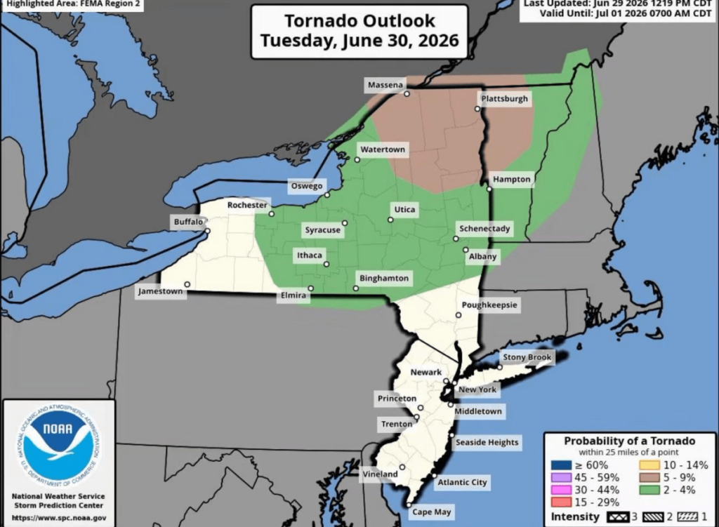 Badai Tornado Mengancam Wilayah Vermont Amerika Serikat
