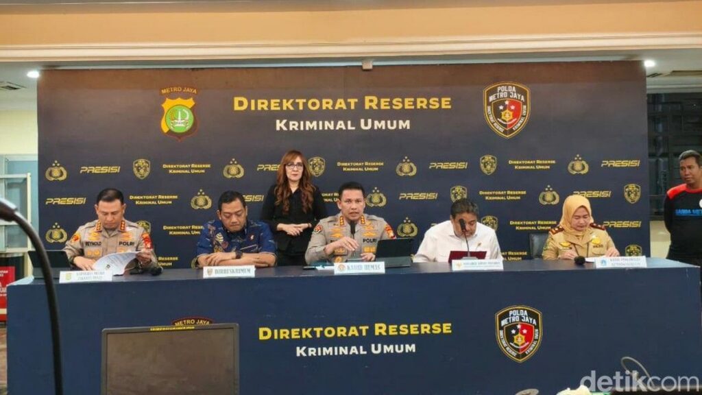 Polres Metro Jakarta Pusat Menahan Tujuh Tersangka Penyekapan Karyawan