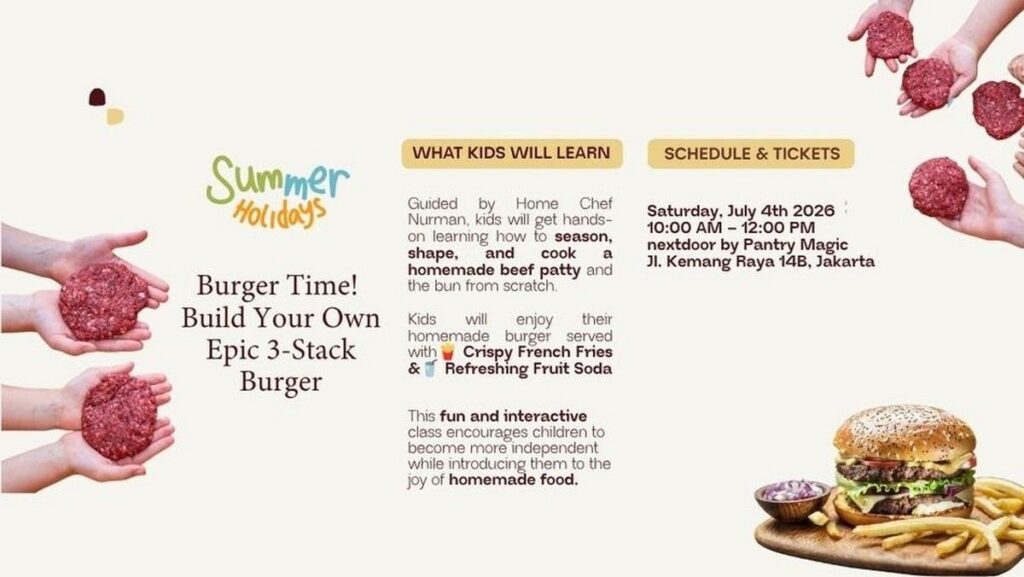 Home Chef Nurman Gelar Kelas Memasak Burger untuk Isi Liburan Anak