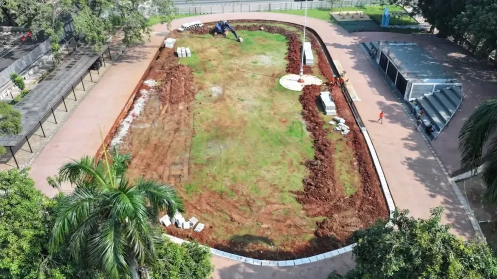 Pemkot Depok Bangun Lapangan Tenis dan Jogging Track Gratis