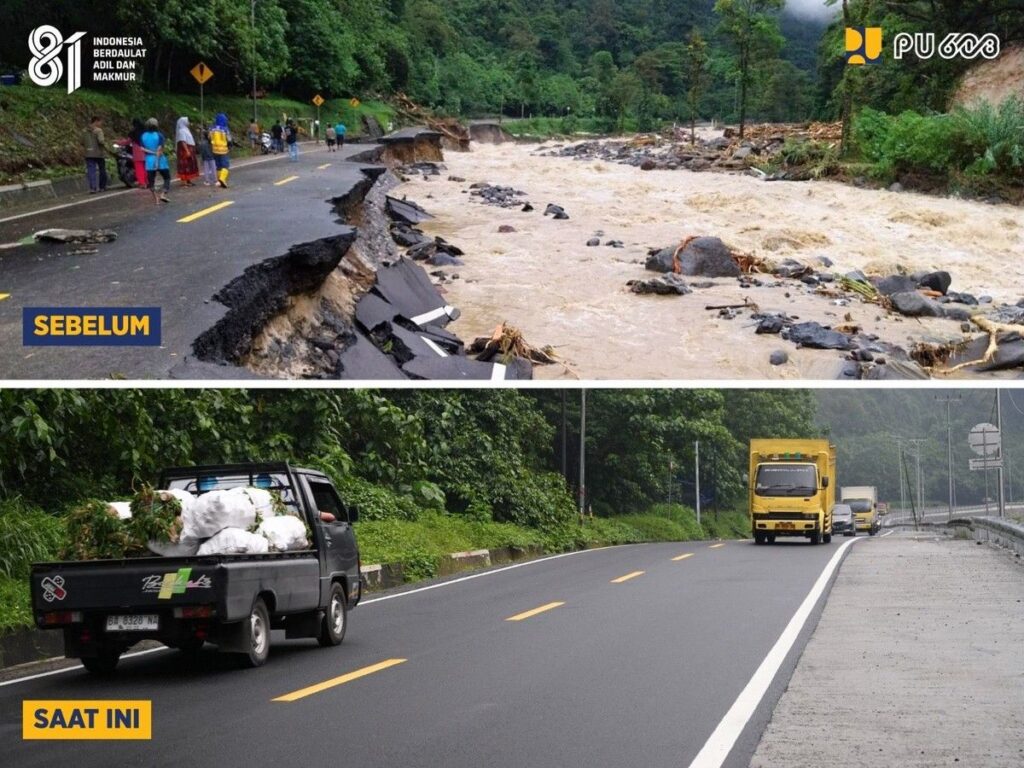 Kementerian PU Selesaikan Perbaikan Jalan Lembah Anai Sumbar