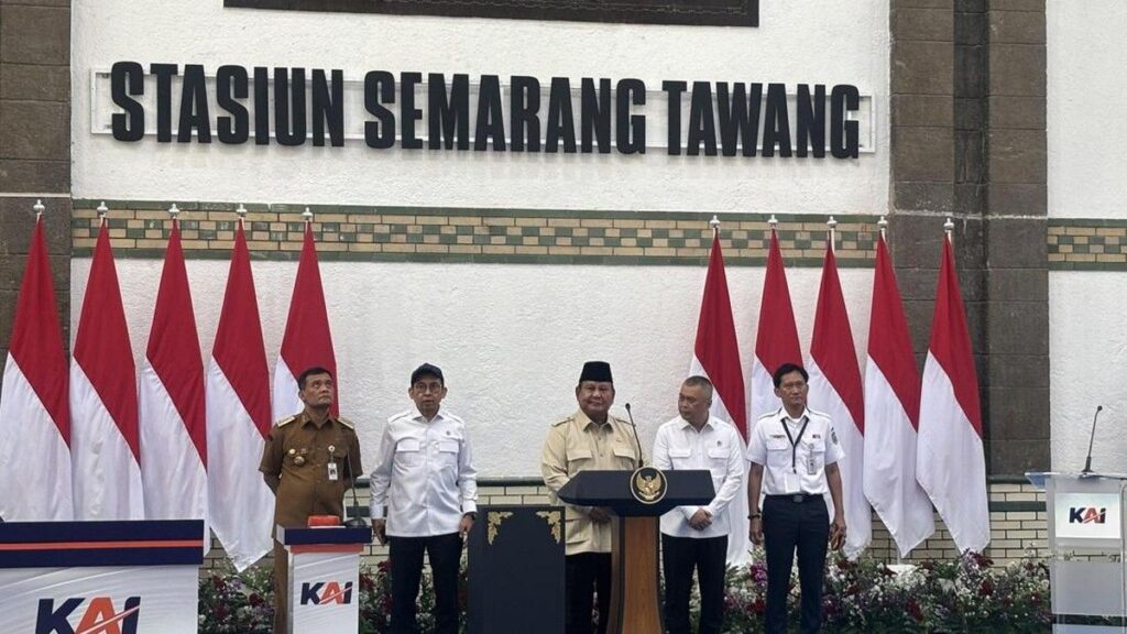 Prabowo Resmikan Renovasi Cagar Budaya Stasiun Semarang Tawang