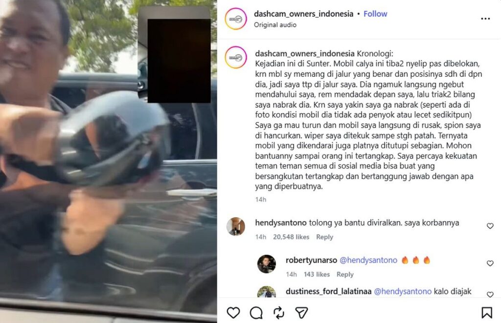 Sopir Calya Rusak MINI Countryman di Sunter karena Emosi Sesaat