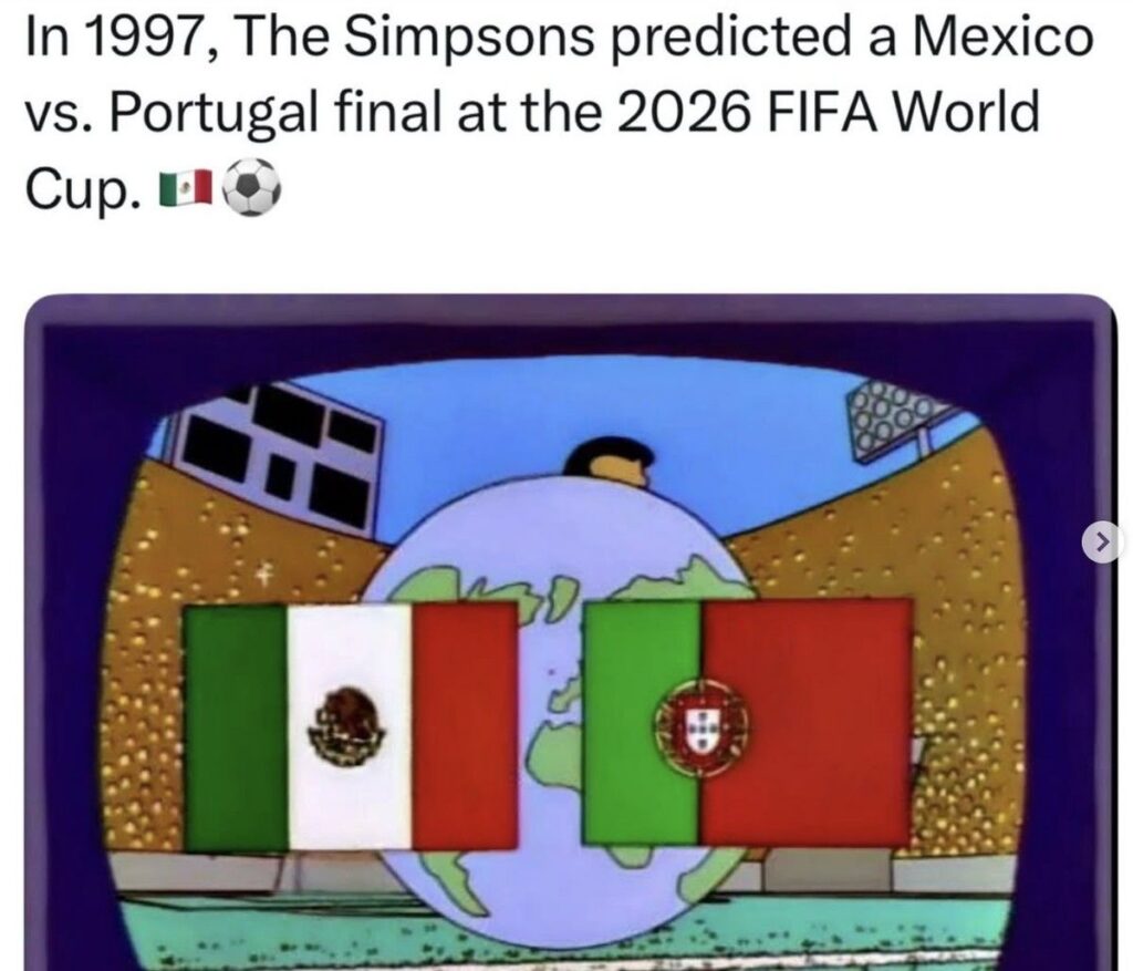 Simpsons Meleset Ramal Meksiko dan Portugal di Final Piala Dunia 2026