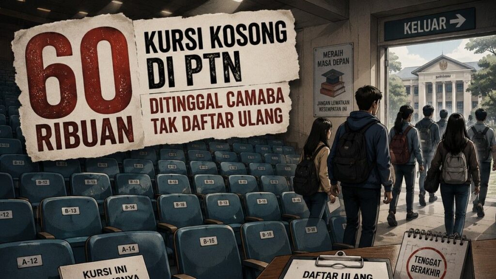 Puluhan Ribu Calon Mahasiswa Tidak Daftar Ulang di PTN