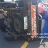 Mobil Pikap Terbalik di Tol Jagorawi Akibat Pecah Ban