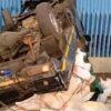 Pikap Pengangkut Sayur Terbalik Usai Tabrak Separator Busway di Jakarta Barat
