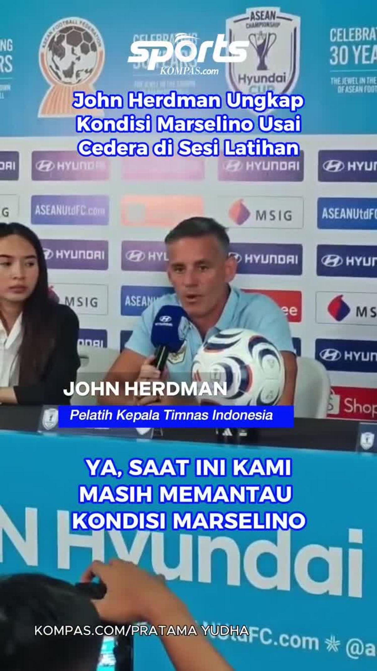 John Herdman Pantau Kondisi Marselino Ferdinan Jelang Laga Kamboja