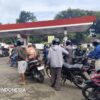 Antrean Motor Suzuki Thunder di SPBU Bekasi Picu Kekesalan Pengendara